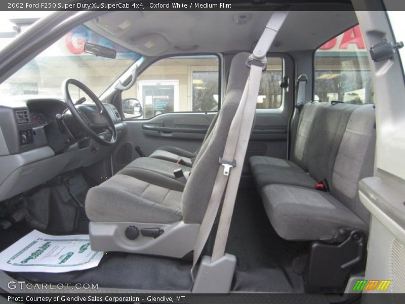 Oxford White / Medium Flint 2002 Ford F250 Super Duty XL SuperCab 4x4