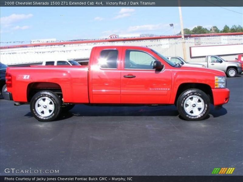 Victory Red / Dark Titanium 2008 Chevrolet Silverado 1500 Z71 Extended Cab 4x4