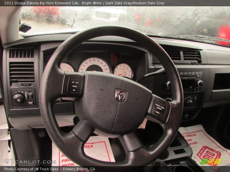 Bright White / Dark Slate Gray/Medium Slate Gray 2011 Dodge Dakota Big Horn Extended Cab