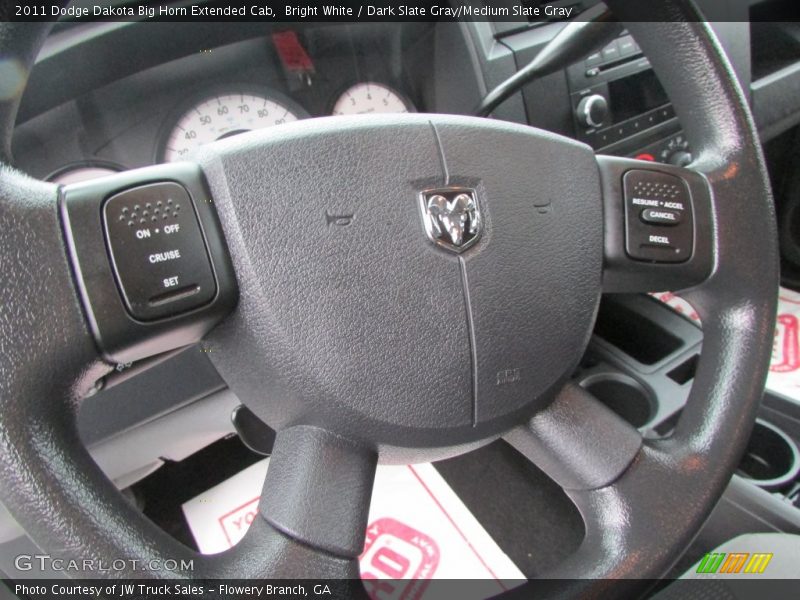 Bright White / Dark Slate Gray/Medium Slate Gray 2011 Dodge Dakota Big Horn Extended Cab
