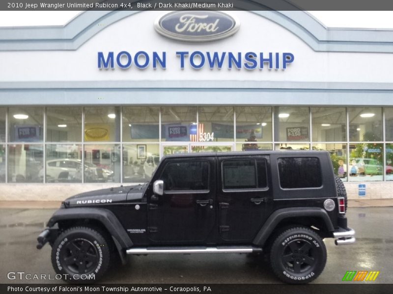 Black / Dark Khaki/Medium Khaki 2010 Jeep Wrangler Unlimited Rubicon 4x4