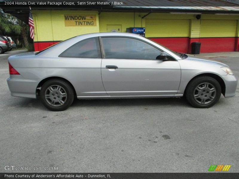 Satin Silver Metallic / Black 2004 Honda Civic Value Package Coupe
