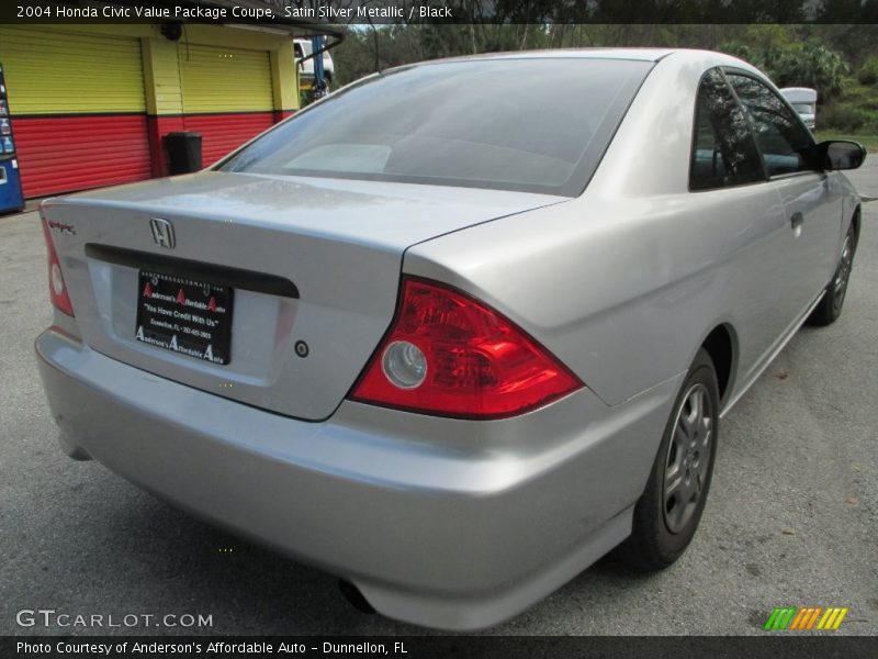 Satin Silver Metallic / Black 2004 Honda Civic Value Package Coupe