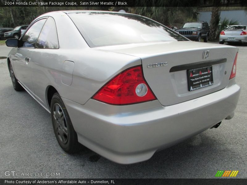 Satin Silver Metallic / Black 2004 Honda Civic Value Package Coupe
