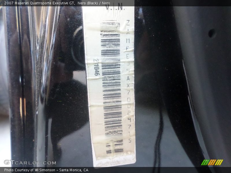 Nero (Black) / Nero 2007 Maserati Quattroporte Executive GT