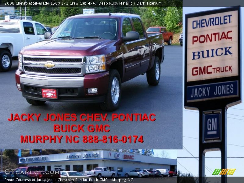 Deep Ruby Metallic / Dark Titanium 2008 Chevrolet Silverado 1500 Z71 Crew Cab 4x4