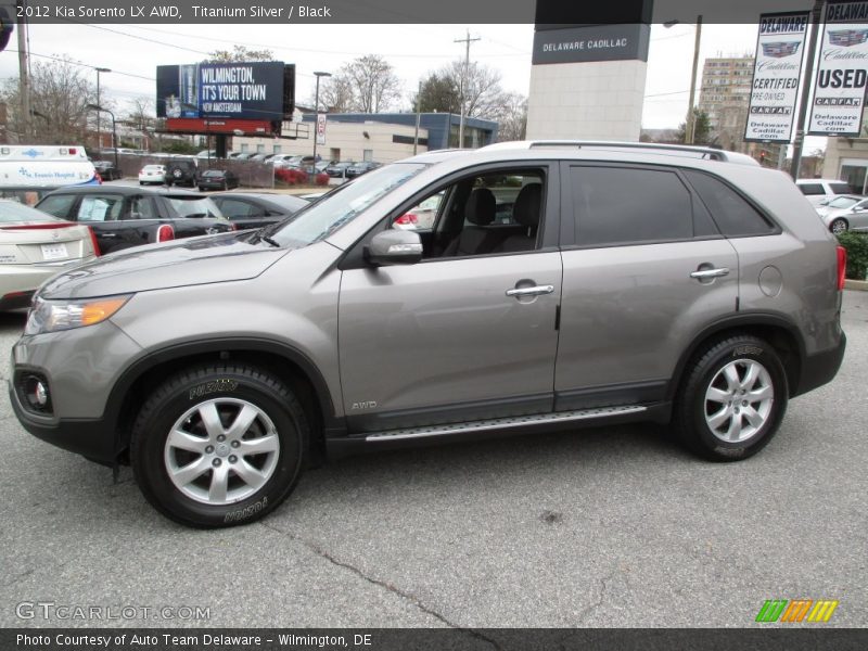Titanium Silver / Black 2012 Kia Sorento LX AWD