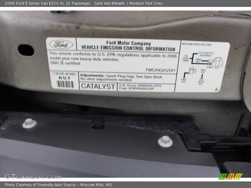 Gold Ash Metallic / Medium Flint Grey 2006 Ford E Series Van E350 XL 15 Passenger