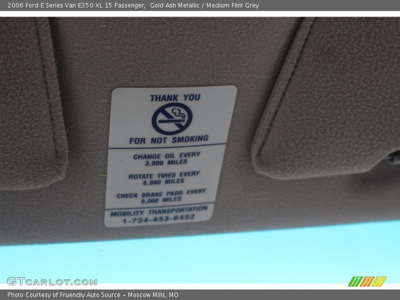 Gold Ash Metallic / Medium Flint Grey 2006 Ford E Series Van E350 XL 15 Passenger