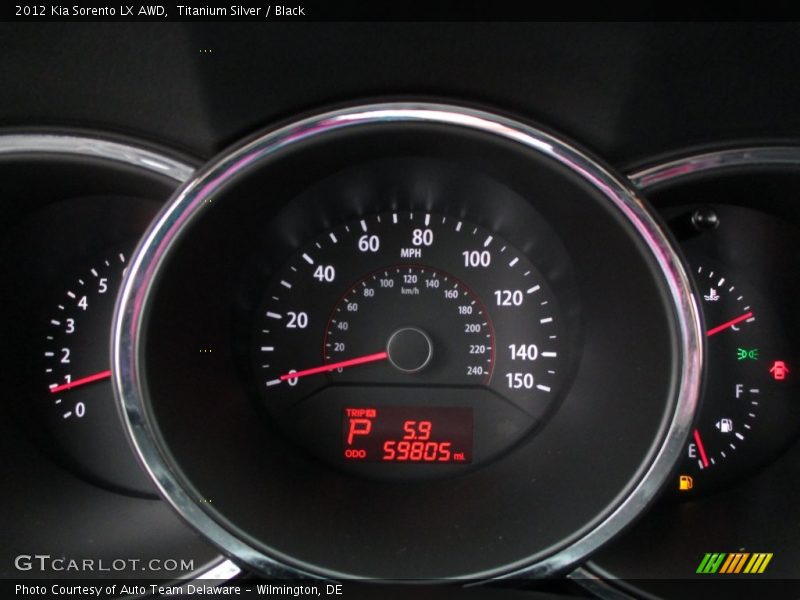 Titanium Silver / Black 2012 Kia Sorento LX AWD