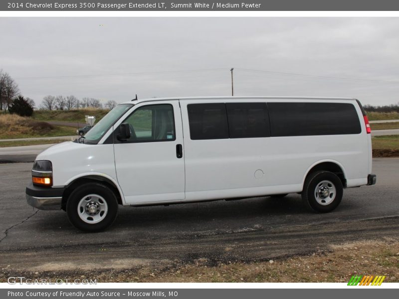 Summit White / Medium Pewter 2014 Chevrolet Express 3500 Passenger Extended LT