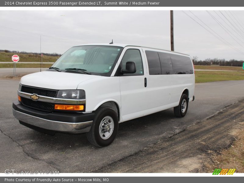 Summit White / Medium Pewter 2014 Chevrolet Express 3500 Passenger Extended LT