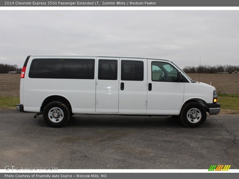 Summit White / Medium Pewter 2014 Chevrolet Express 3500 Passenger Extended LT