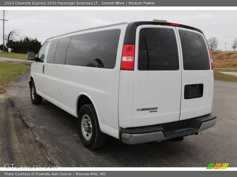 Summit White / Medium Pewter 2014 Chevrolet Express 3500 Passenger Extended LT