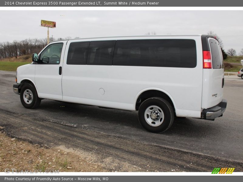 Summit White / Medium Pewter 2014 Chevrolet Express 3500 Passenger Extended LT