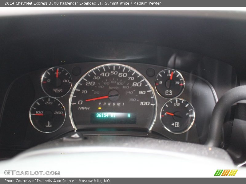 Summit White / Medium Pewter 2014 Chevrolet Express 3500 Passenger Extended LT