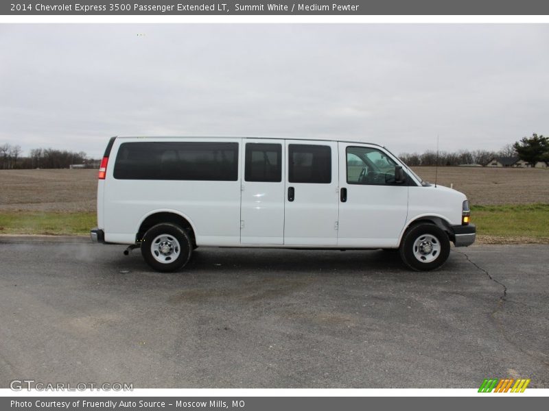 Summit White / Medium Pewter 2014 Chevrolet Express 3500 Passenger Extended LT