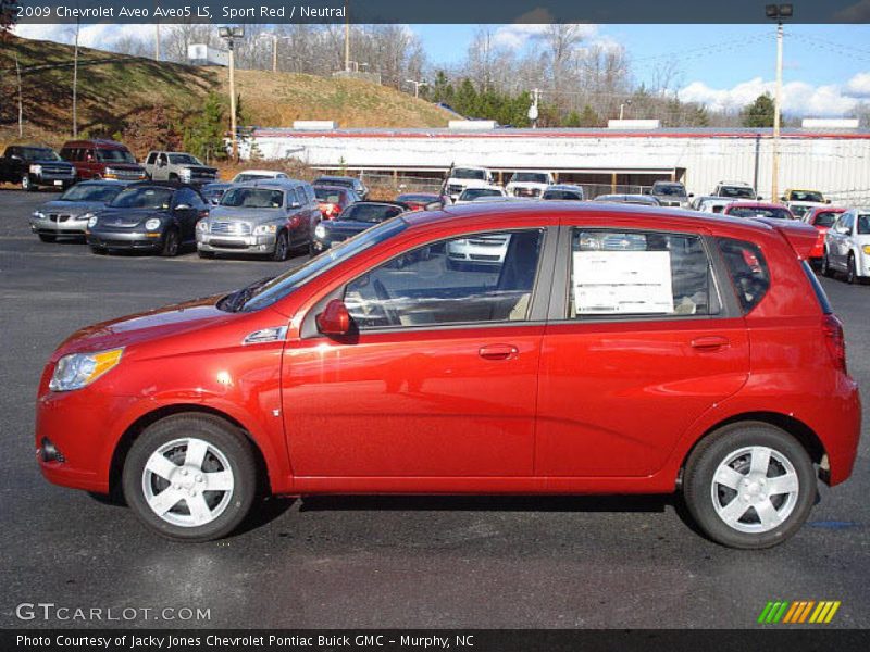 Sport Red / Neutral 2009 Chevrolet Aveo Aveo5 LS