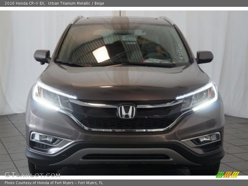 Urban Titanium Metallic / Beige 2016 Honda CR-V EX