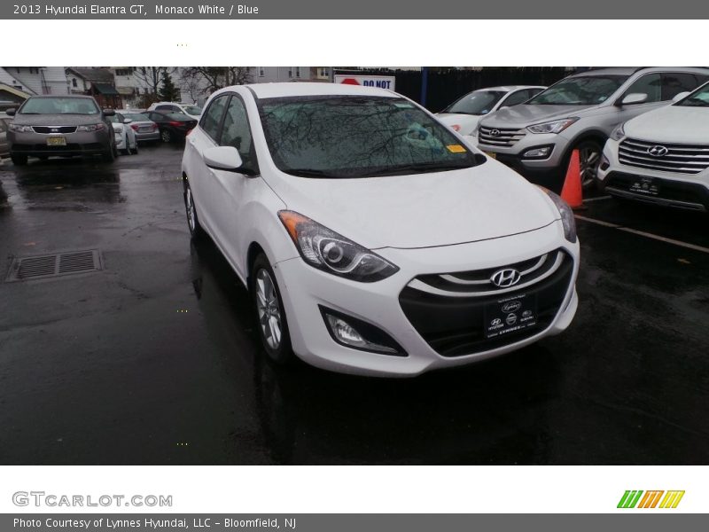 Monaco White / Blue 2013 Hyundai Elantra GT