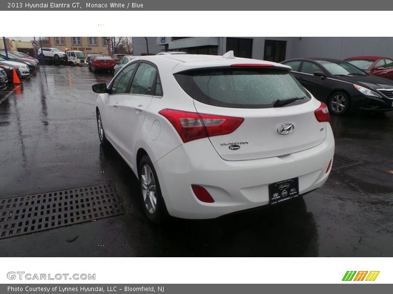 Monaco White / Blue 2013 Hyundai Elantra GT