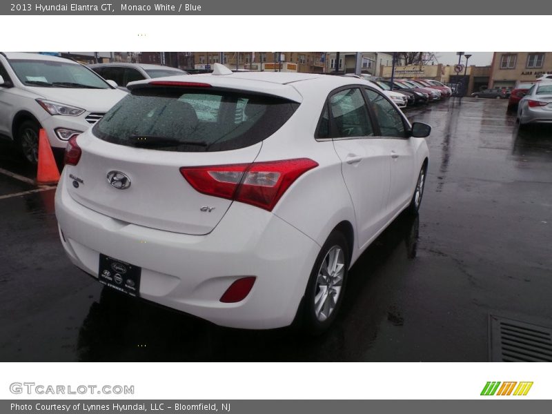 Monaco White / Blue 2013 Hyundai Elantra GT