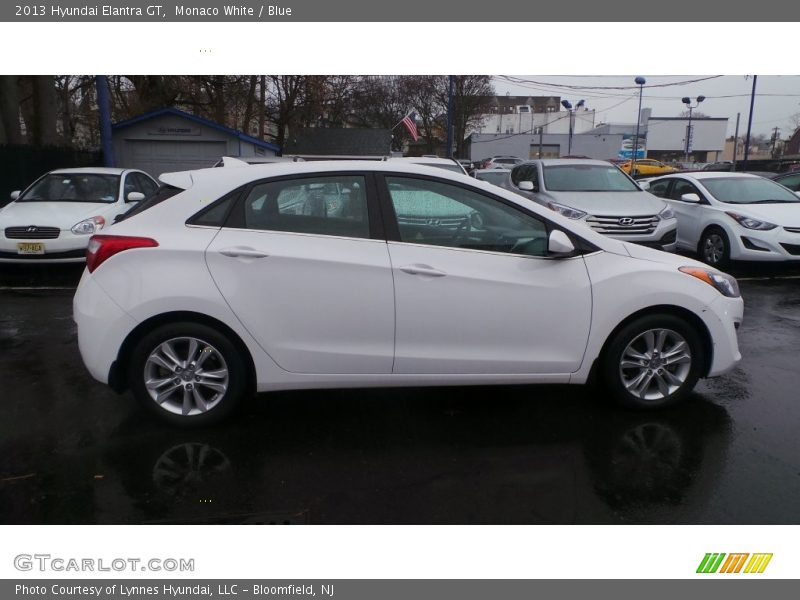 Monaco White / Blue 2013 Hyundai Elantra GT