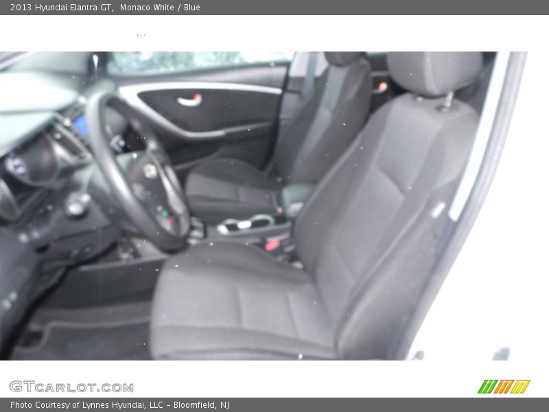 Monaco White / Blue 2013 Hyundai Elantra GT