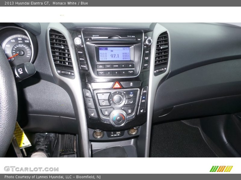Monaco White / Blue 2013 Hyundai Elantra GT