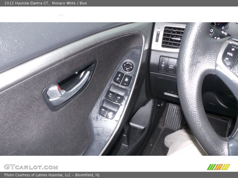 Monaco White / Blue 2013 Hyundai Elantra GT
