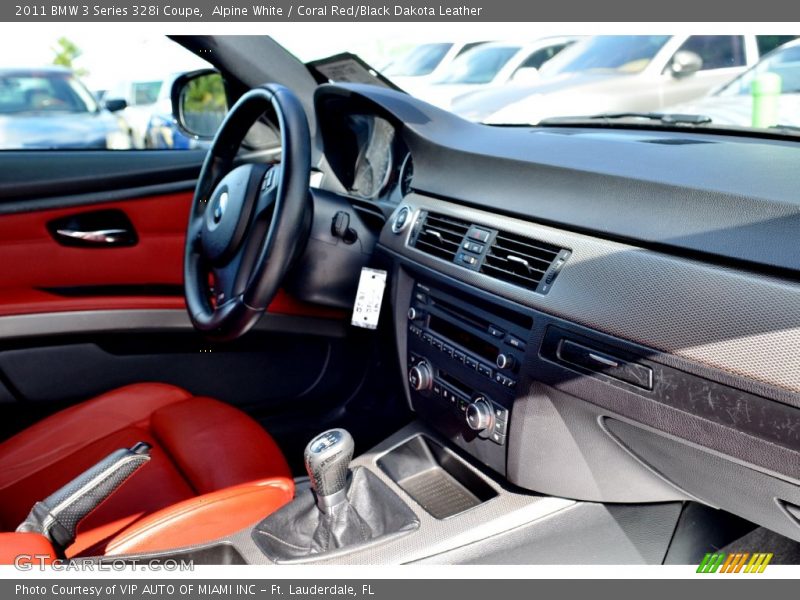 Alpine White / Coral Red/Black Dakota Leather 2011 BMW 3 Series 328i Coupe