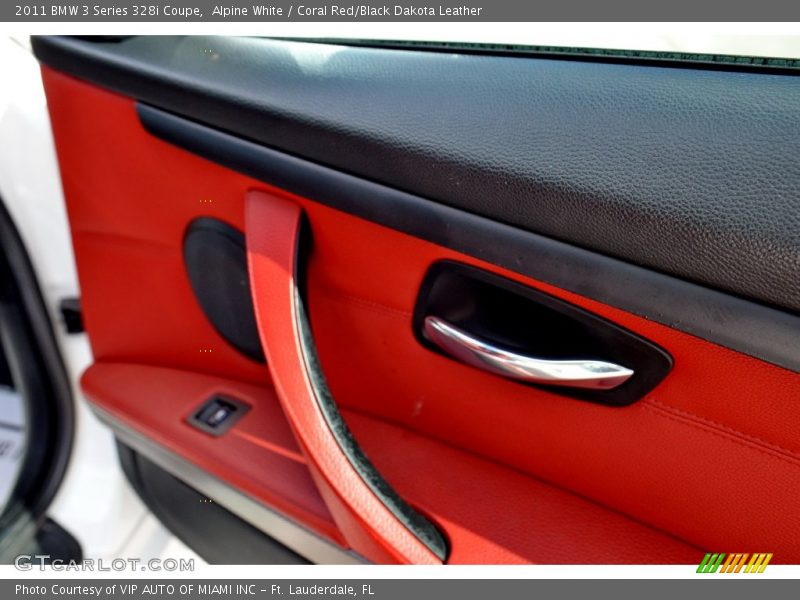 Alpine White / Coral Red/Black Dakota Leather 2011 BMW 3 Series 328i Coupe