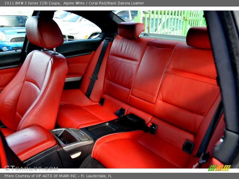 Alpine White / Coral Red/Black Dakota Leather 2011 BMW 3 Series 328i Coupe