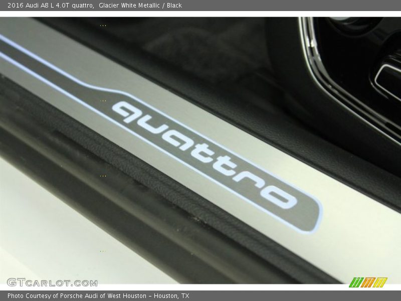 Glacier White Metallic / Black 2016 Audi A8 L 4.0T quattro