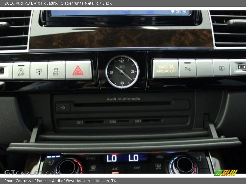 Glacier White Metallic / Black 2016 Audi A8 L 4.0T quattro