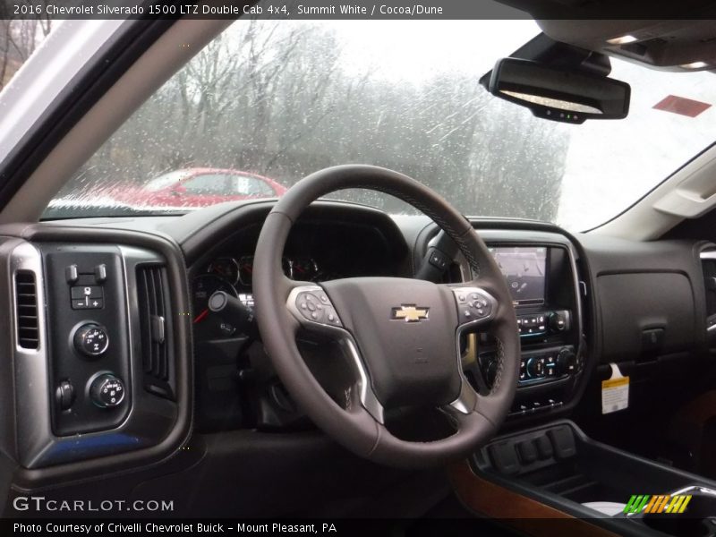 Summit White / Cocoa/Dune 2016 Chevrolet Silverado 1500 LTZ Double Cab 4x4