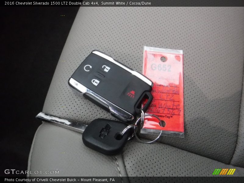Summit White / Cocoa/Dune 2016 Chevrolet Silverado 1500 LTZ Double Cab 4x4