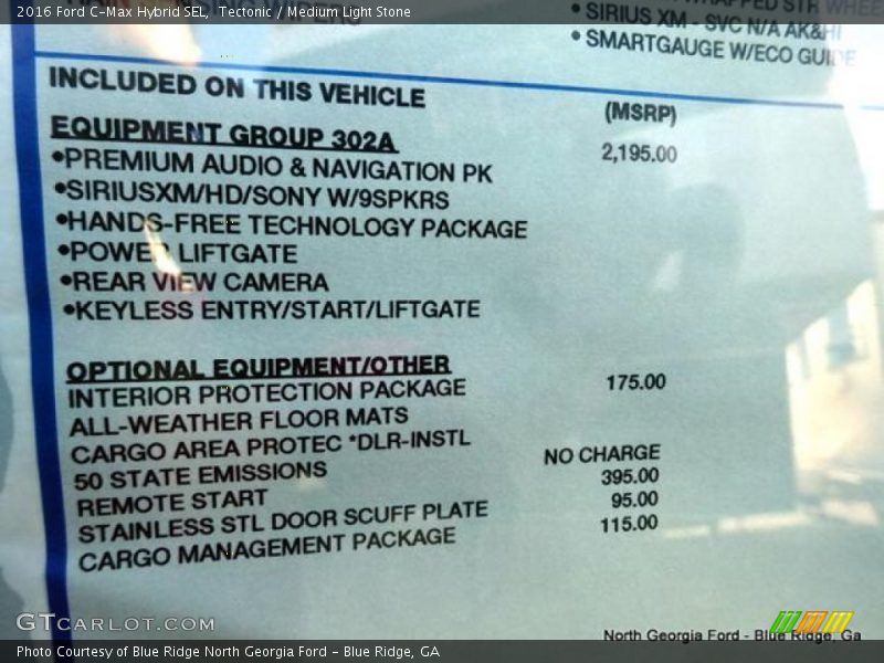 Tectonic / Medium Light Stone 2016 Ford C-Max Hybrid SEL