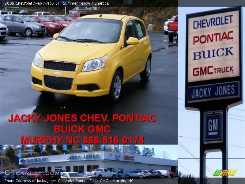 Summer Yellow / Charcoal 2009 Chevrolet Aveo Aveo5 LT