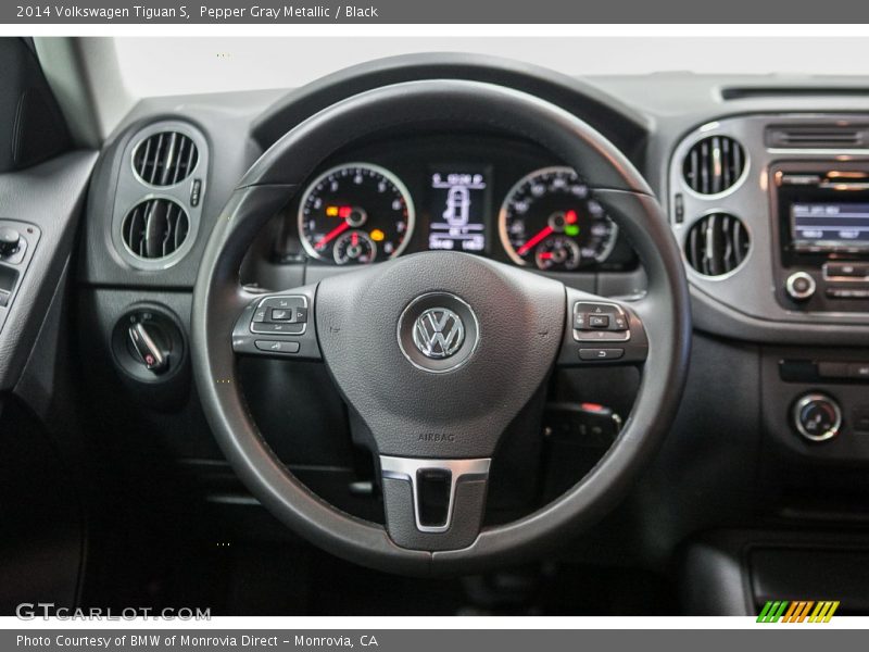 Pepper Gray Metallic / Black 2014 Volkswagen Tiguan S
