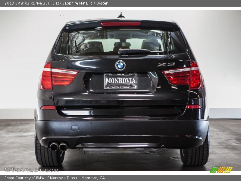 Black Sapphire Metallic / Oyster 2013 BMW X3 xDrive 35i