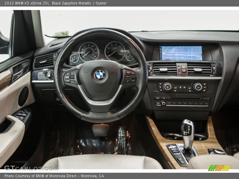 Black Sapphire Metallic / Oyster 2013 BMW X3 xDrive 35i