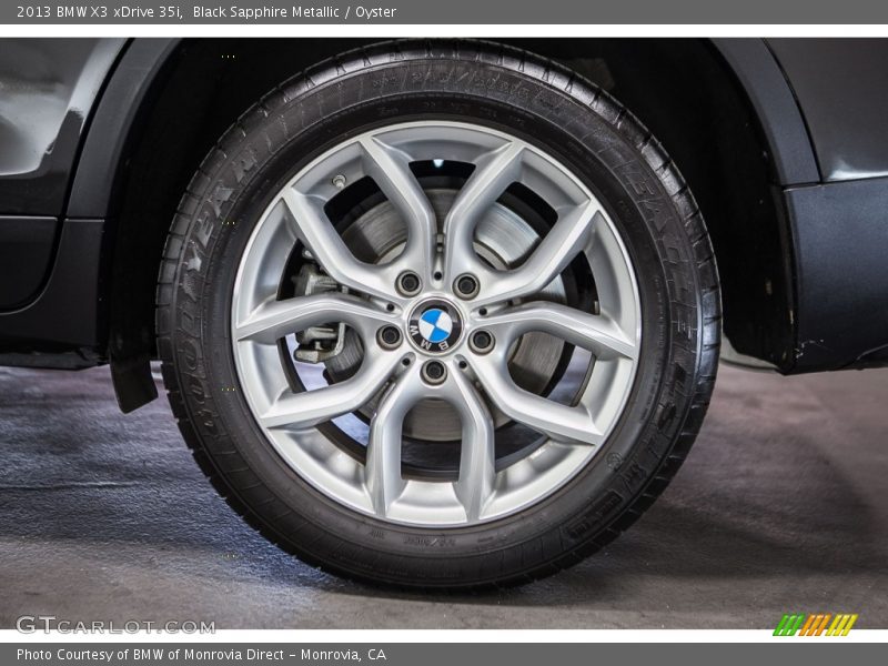 Black Sapphire Metallic / Oyster 2013 BMW X3 xDrive 35i