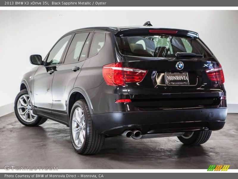 Black Sapphire Metallic / Oyster 2013 BMW X3 xDrive 35i