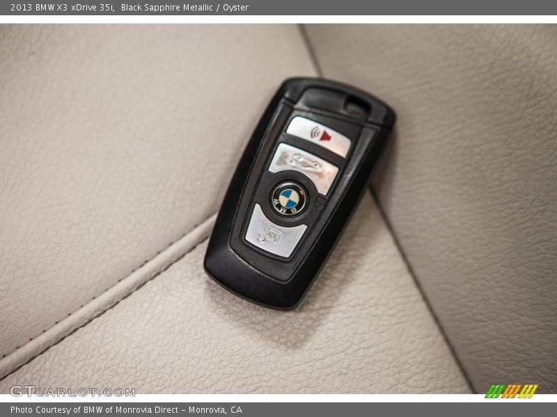 Black Sapphire Metallic / Oyster 2013 BMW X3 xDrive 35i