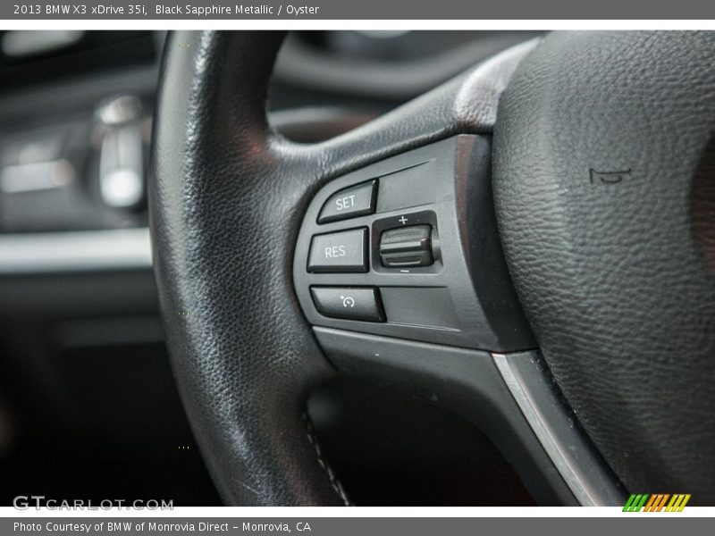 Black Sapphire Metallic / Oyster 2013 BMW X3 xDrive 35i