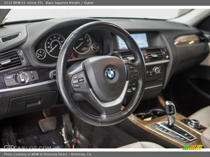 Black Sapphire Metallic / Oyster 2013 BMW X3 xDrive 35i