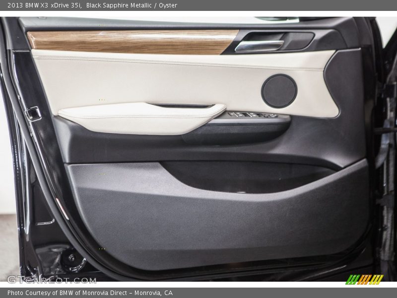 Black Sapphire Metallic / Oyster 2013 BMW X3 xDrive 35i