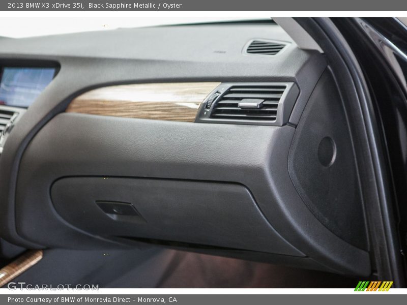 Black Sapphire Metallic / Oyster 2013 BMW X3 xDrive 35i