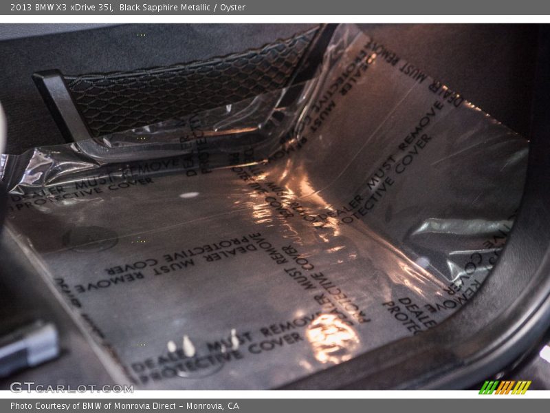 Black Sapphire Metallic / Oyster 2013 BMW X3 xDrive 35i
